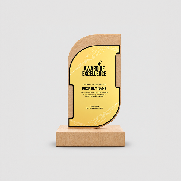 Luxury Wooden Award Plaque